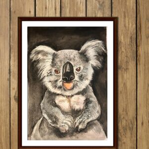 Koala Acrylic Art prints A4 | Hand-Painted Australian Wildlife Art