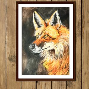 Fox Acrylic Prints | Rustic Woodland Animal Art